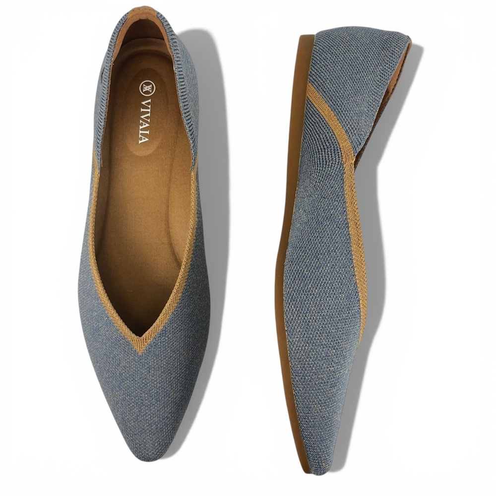 Pointed-Toe V-Cut Flats (Vienna 2.0) Women 40